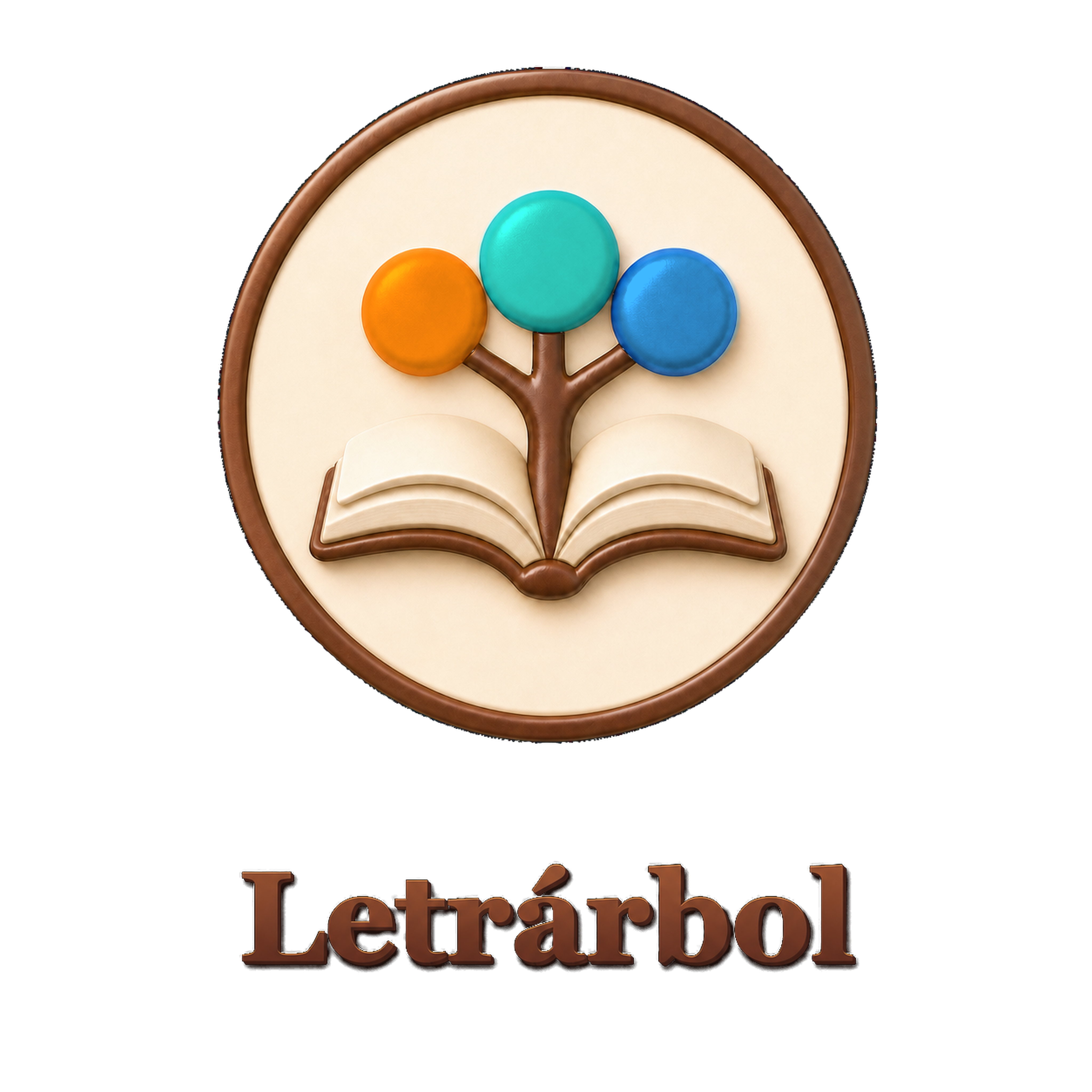 Letrárbol, libro abierto cuyo lomo se convierte en árbol